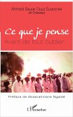 Ce que je pense (eBook, PDF)