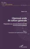 L'épreuve orale de culture générale Tome 1 (eBook, PDF)