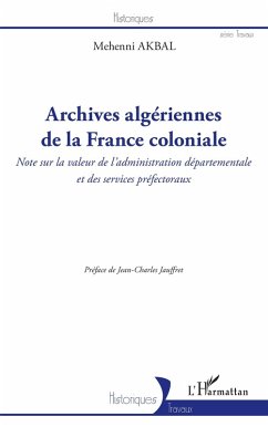Cover Archives algériennes de la France coloniale (eBook, ePUB)