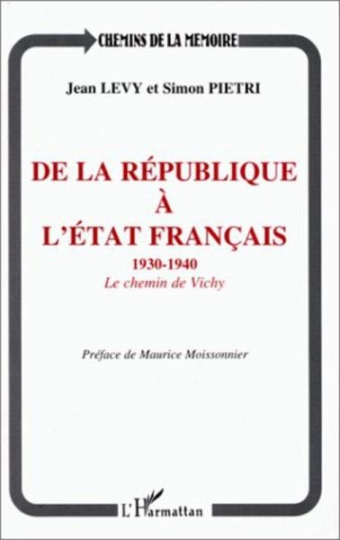 De la république à l'Etat français 1930-1940 (eBook, PDF)
