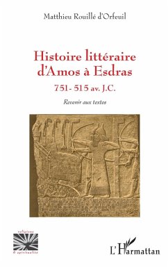 Histoire littéraire d'Amos à Esdras (eBook, PDF) - Rouille d'Orfeuil