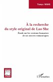 À la recherche du style original de Lao She (eBook, PDF)