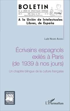 Cover Ecrivains espagnols exilés à Paris (de 1939 à nos jours) (eBook, PDF)