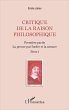 Critique de la raison philosophique... - Bild 1