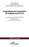 Linguistique de l'acquisition du langage oral et écrit (eBook, PDF)