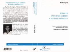 Cover Paroles d'un sage coréen a ses petits-enfants (eBook, PDF)