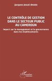 Le contrôle de gestion dans le secteur public au Cameroun (eBook, PDF)