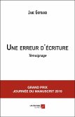 Une erreur d'ecriture (eBook, ePUB)