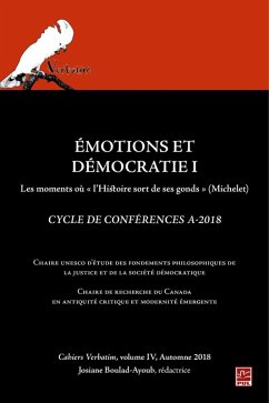 Cover Émotions et démocratie 1. Les moments où l'histoire sort de ses gonds (Michelet). Cahiers Verbatim 4 (eBook, PDF)