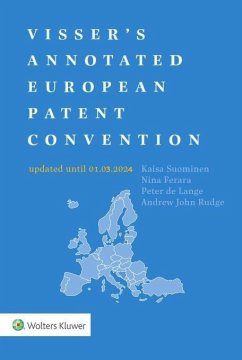 Cover Visser's Annotated European Patent Convention 2024 Edition (eBook, PDF)