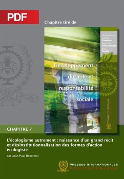 L'écologisme autrement : naissance d'un grand récit et désinstitutionnalisation des formes d'action écologiste (Chapitre PDF) (eBook, PDF) - Rene Audet, Audet; Corinne Gendron, Gendron; Jean-Guy Vaillancourt, Vaillancourt