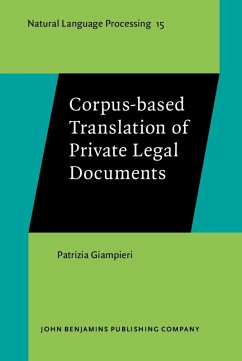 Corpus-based Translation of Private Legal Documents (eBook, ePUB) - Patrizia Giampieri, Giampieri