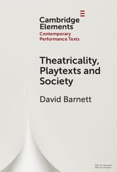 Cover Theatricality, Playtexts and Society (eBook, PDF)