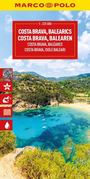 MARCO POLO Reisekarte Costa Brava, Balearen 1:225.000 MARCO POLO Reisekarte Costa Brava, Balearen 1:225.000