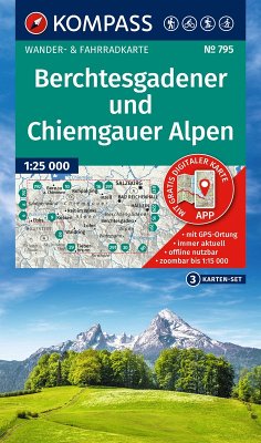 Cover KOMPASS Wanderkarten-Set 795 Berchtesgadener und Chiemgauer Alpen (3 Karten) 1:25.000