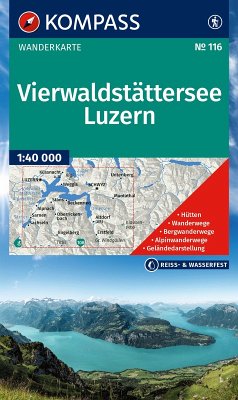 Cover KOMPASS Wanderkarte 116 Vierwaldstättersee, Luzern 1:40.000