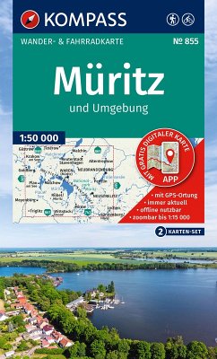 Cover KOMPASS Wanderkarten-Set 855 Müritz und Umgebung (2 Karten) 1:50.000