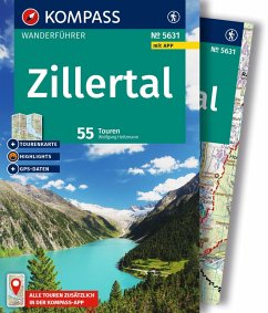 Cover KOMPASS Wanderführer Zillertal, 55 Touren mit Extra-Tourenkarte