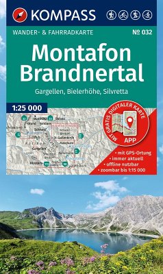 Cover KOMPASS Wanderkarte 032 Montafon, Brandnertal, Gargellen, Bielerhöhe, Silvretta 1:25.000