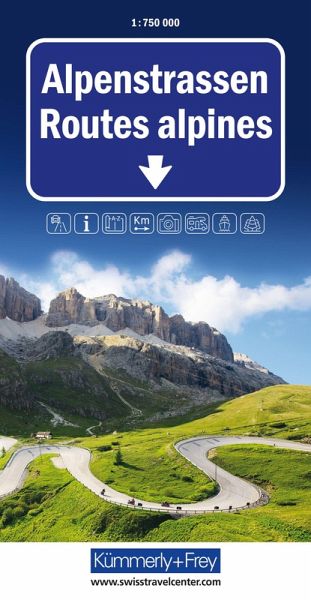 Kümmerly+Frey Strassenkarte Alpenstrassen 1:750.000 Kümmerly+Frey Strassenkarte Alpenstrassen 1:750.000