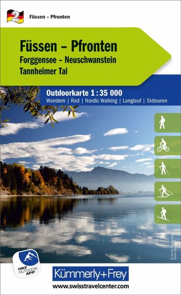 Kümmerly+Frey Outdoorkarte Deutschland 2 Füssen, Pfronten 1:35.000 Kümmerly+Frey Outdoorkarte Deutschland 2 Füssen, Pfronten 1:35.000