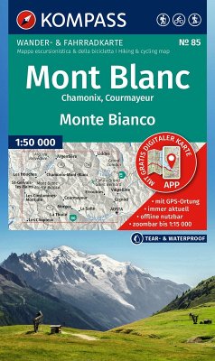 Cover KOMPASS Wanderkarte 85 Mont Blanc / Monte Bianco 1:50.000