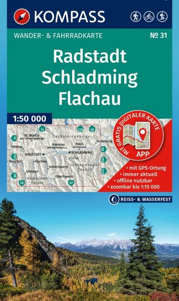 KOMPASS Wanderkarte 31 Radstadt, Schladming, Flachau 1:50.000