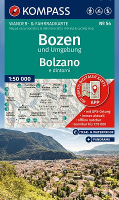 Cover KOMPASS Wanderkarte 54 Bozen und Umgebung / Bolzano e dintorni 1:50.000
