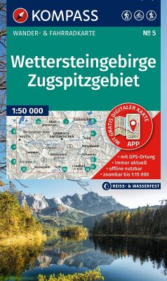 Cover KOMPASS Wanderkarte 5 Wettersteingebirge, Zugspitzgebiet 1:50.000