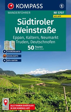 Cover KOMPASS Wanderführer Südtiroler Weinstraße, 50 Touren mit Extra-Tourenkarte