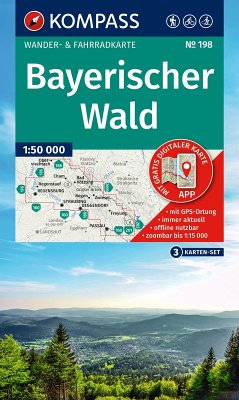Cover KOMPASS Wanderkarten-Set 198 Bayerischer Wald (3 Karten) 1:50.000