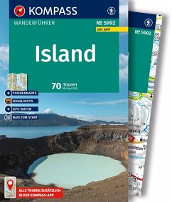 Cover KOMPASS Wanderführer Island, 70 Touren mit Extra-Tourenkarte