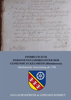 Cover Findbuch zum Personenstandsregister der Gemeinde Eckelsheim / Rheinhessen