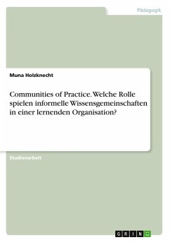 Communities of Practice. Welche Rolle spielen informelle Wissensgemeinschaften in einer lernenden Organisation? Communities of Practice. Welche Rolle spielen informelle Wissensgemeinschaften in einer lernenden Organisation?