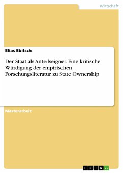 Cover Der Staat als Anteilseigner. Eine kritische Würdigung der empirischen Forschungsliteratur zu State Ownership (eBook, ePUB)