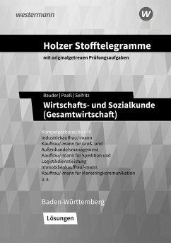 Cover Holzer Stofftelegramme - Wirtschafts- und Sozialkunde (Gesamtwirtschaft). Kompetenzbereiche I-IV. Lösungen. Baden-Württemberg
