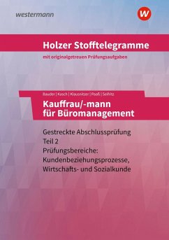 Cover Holzer Stofftelegramme Baden-Württemberg - Kauffrau/-mann für Büromanagement. Teil 2 Aufgaben. Baden-Württemberg