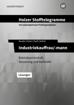 Cover Holzer Stofftelegramme - Industriekauffrau/-mann. Lösungen. Baden-Württemberg