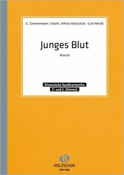 Cover Junges Blut leichter Marsch für Handharmonika (mit 2. Stimme)