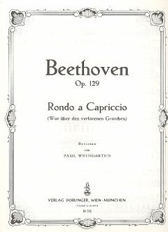 Cover Rondo a capriccio G-Dur op.129 Die Wut über den verlorenen Groschen für Klavier