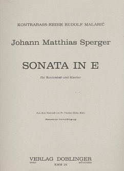 Cover Sonate E-Dur für Kontrabaß und Klavier