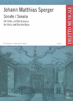 Cover Sonate D-Dur für Viola und Kontrabaß Spielpartitur