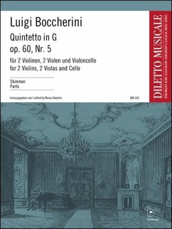 Cover Quintett G-Dur op. 60,5 für 2 Violinen, 2 Violen und Violoncello Stimmen