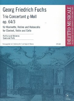 Trio Concertant g-Moll op. 64/3 für Klarinette, Violine und Violoncello Partitur und Stimmen