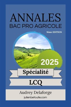 Cover Annales bac pro agricole Laboratoire Contrôle Qualité 2025