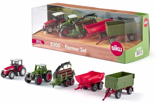 Siku 8300 - Farmer Set, 2 x Traktor, 3 x Anhänger Siku 8300 - Farmer Set, 2 x Traktor, 3 x Anhänger