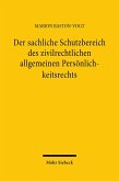 Der sachliche Schutzbereich des zivilrechtlichen allgemeinen Persönlichkeitsrechts (eBook, PDF)