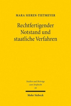 Cover Rechtfertigender Notstand und staatliche Verfahren (eBook, PDF)