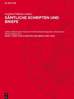 Cover Sämtliche Schriften und Briefe, Band 1, Sämtliche Schriften und Briefe (1667-1676)