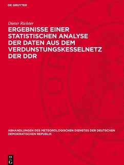 Cover Ergebnisse einer statistischen Analyse der Daten aus dem Verdunstungskesselnetz der DDR